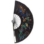 Dragon and Phoenix Peony Fan