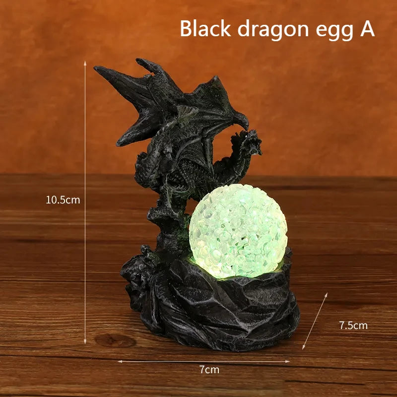 Dragon Egg Resin Ornament with LED Light – Halloween & Home Decoration Night Light Sculpture - Image 7