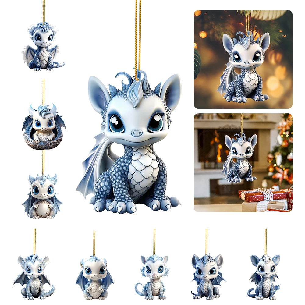 Christmas Tree Dragon Baby Pendant