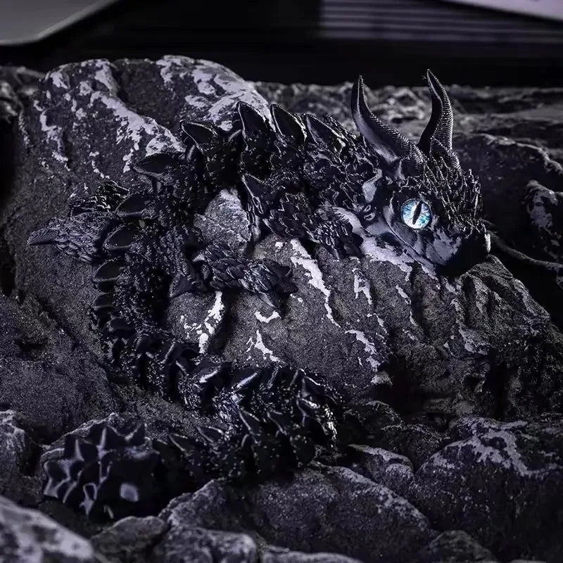 3D Printed Magic Dragon Movable Joint Fidget Toy – Rotatable Articulated Desktop Ornament - Image 11