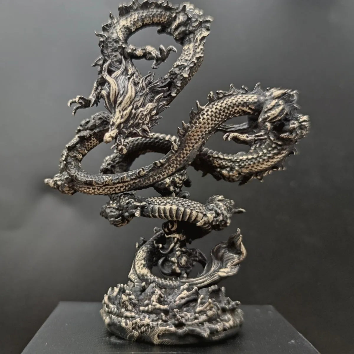 2024 Creative Oriental Dragon Bronze Statue – Animal Metal Figurine for Home & Desktop Decor - Image 8