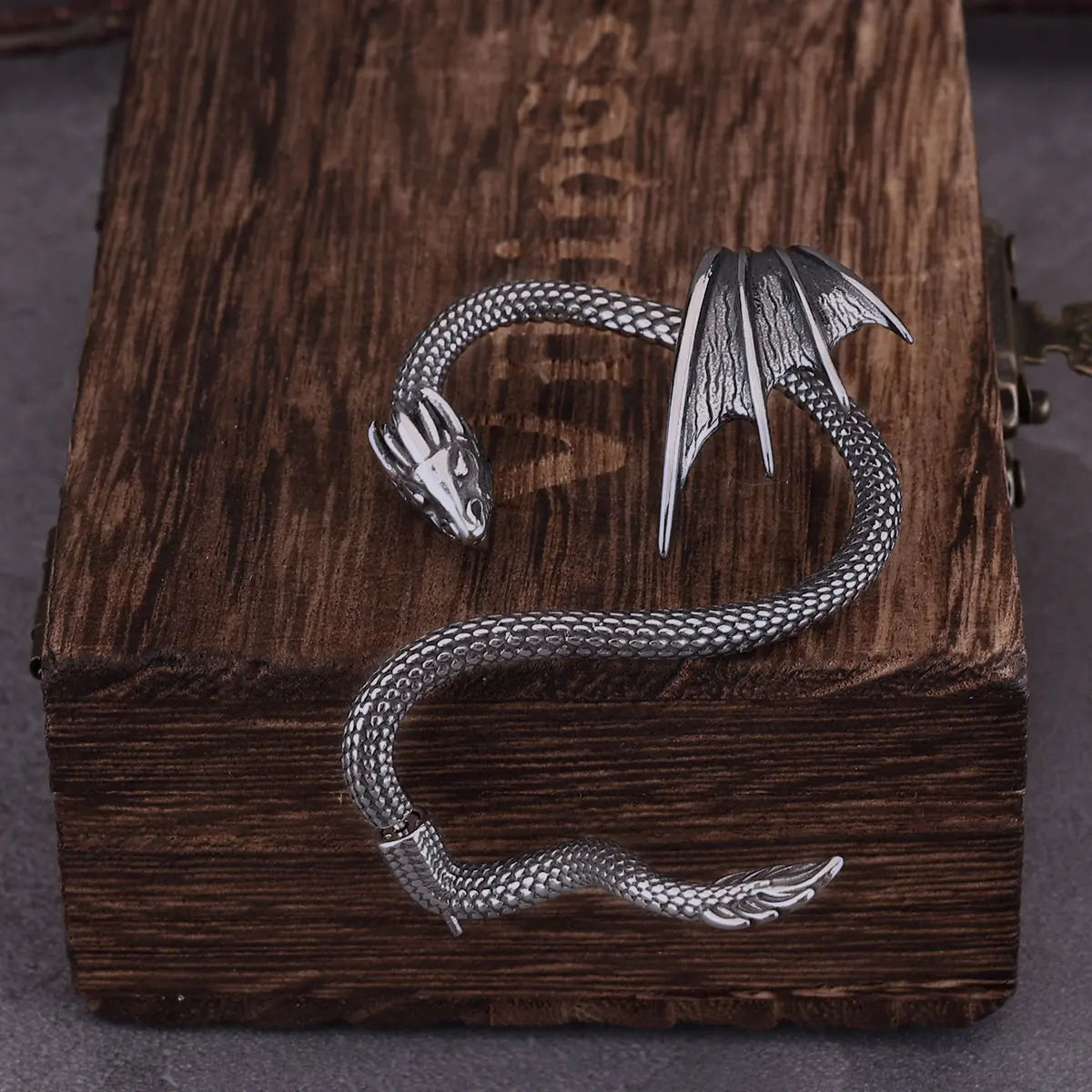 Creative Design Dragon Clip Earring – Women’s Fashion Stainless Steel Non-Piercing Ear Cuff - Image 3