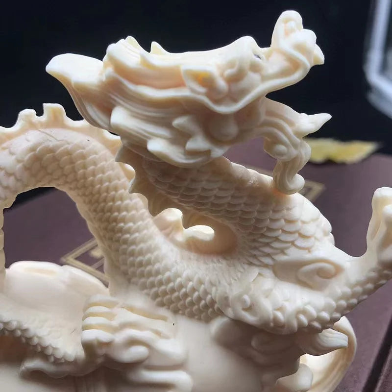 Chinese Feng Shui White Dragon Statue – Zodiac Auspicious Decor for Home, Living Room & Office - Image 4