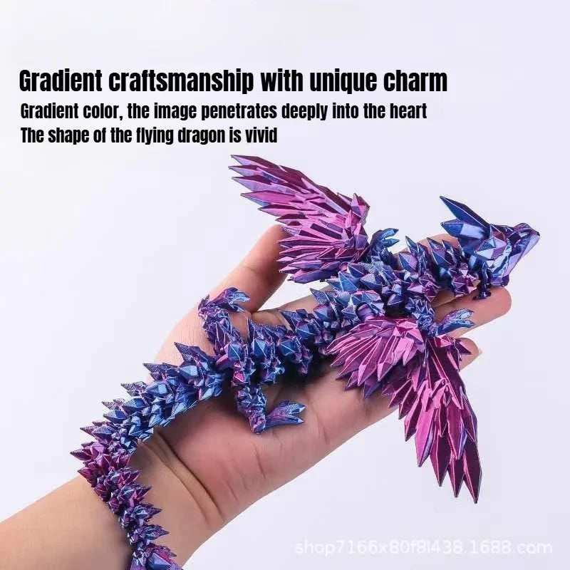 3D Printed Jointed Winged Dragon Figurine - Image 4