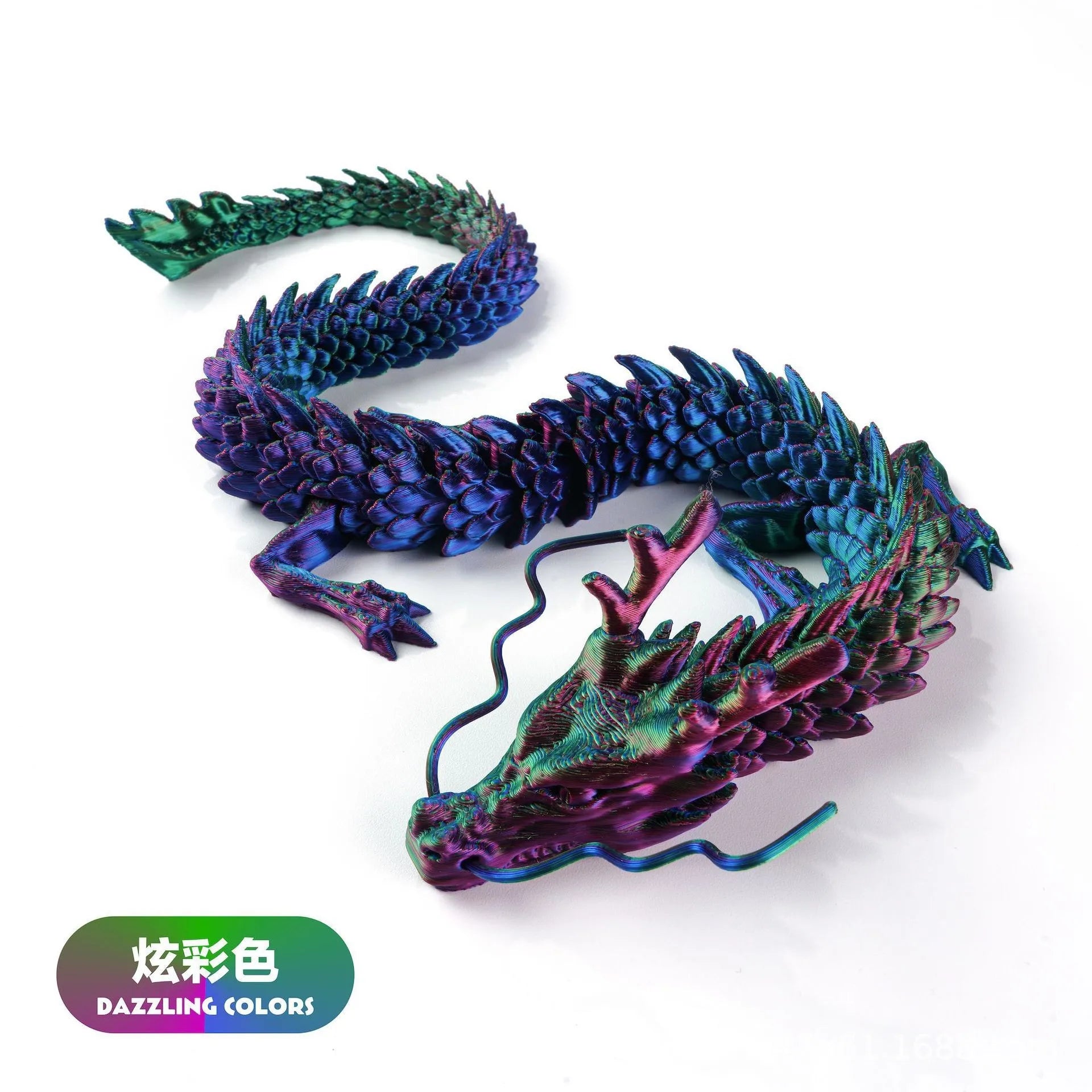 3D Printed Magic Dragon Fidget Toy – Movable Joint, Rotatable Articulated Desktop Ornament - Image 8