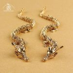 22.5cm 60g 3D Dragon Statue Ornament – Moveable Jointed Brass Zodiac Animal Decoration