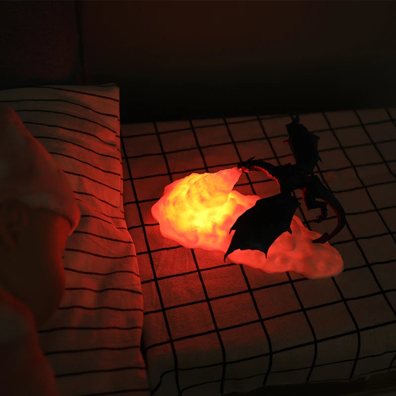 3D Printed Fire/Ice Dragon Night Light – Eye Protection Table Lamp for Kids - Image 5
