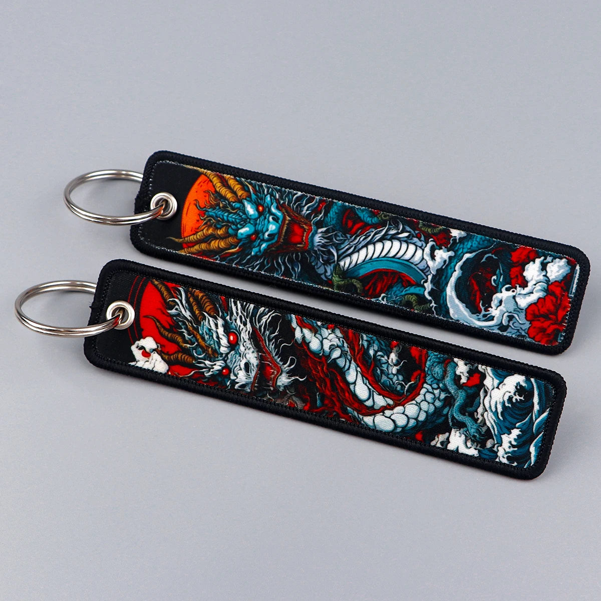 Cool Dragon Embroidery Key Fobs