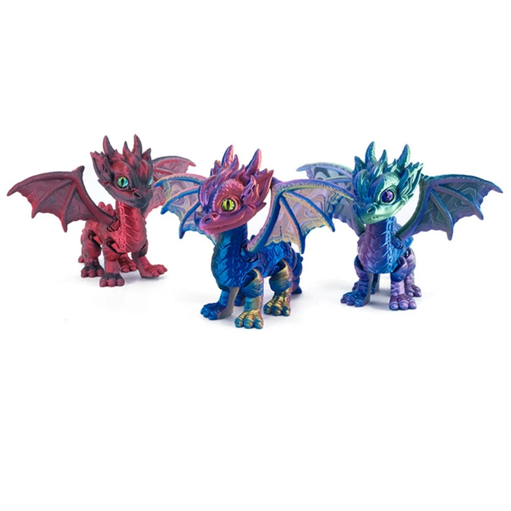 3D Printed Articulated Demon Dragon – Dragon Fidget Toy & Desktop Ornament Figurine - Image 3