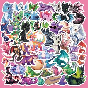 50pcs Cartoon Dragon Graffiti Stickers