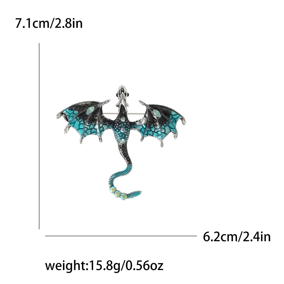 Enamel Dragon Pins for Women Rhinestone Flying Dragons Animal Brooch Banquet Party Backpack Gifts Jewelry Accessories - Image 19