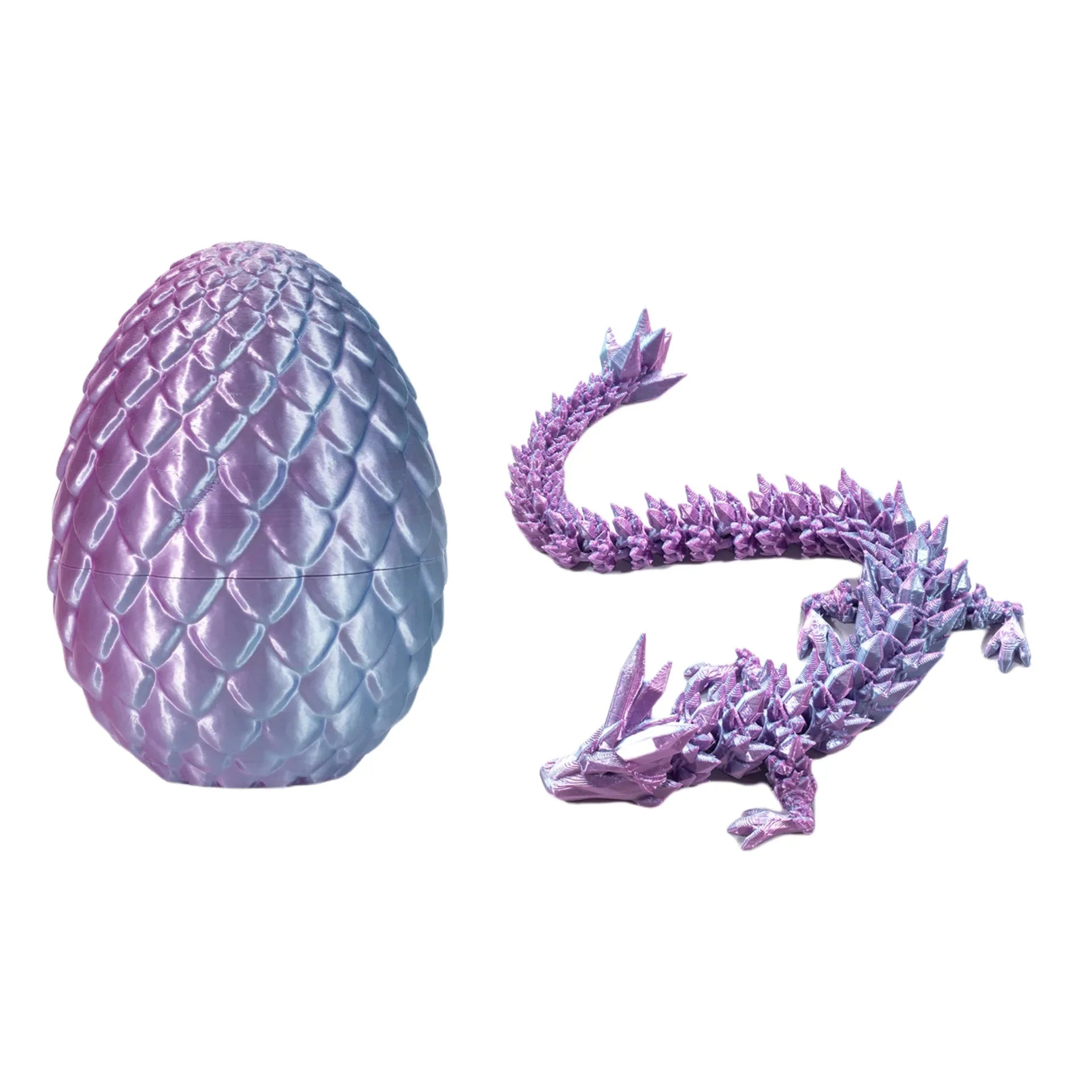 3D Printed Dragon Egg Gift Set – Fully Articulated Crystal Dragon Collectible with Gemstone Ornament | Home Decor Figurine - Image 9
