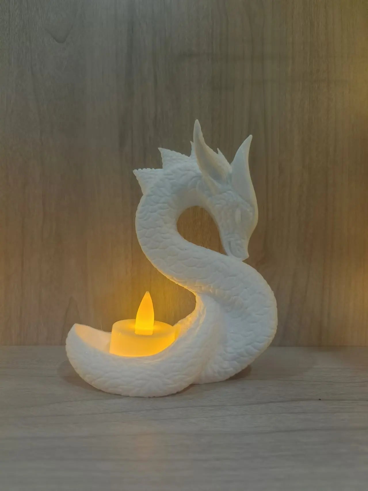 Dragon Night Light – LED Tea Light Decor Lamp & Candle Holder for Home Ambience - Image 4