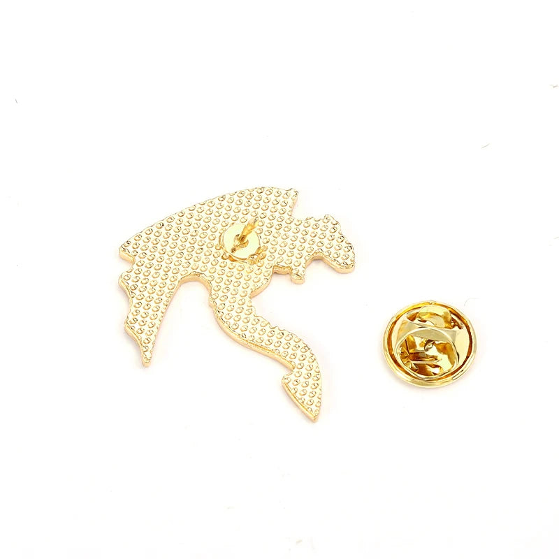 Black & White Pterosaur Enamel Pins – Cartoon Dragon Brooches for Kids & Friends - Image 4