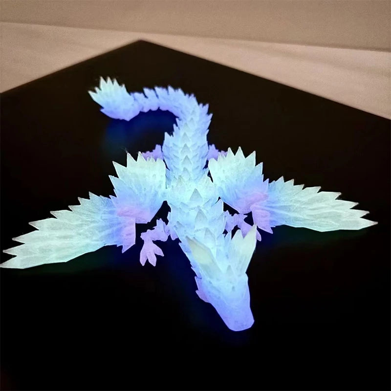3d Printed Dragon Crystal Flying Dragon Wing Joint Movable Creative Divine Dragon Ornament -20cm/45cm - Image 2