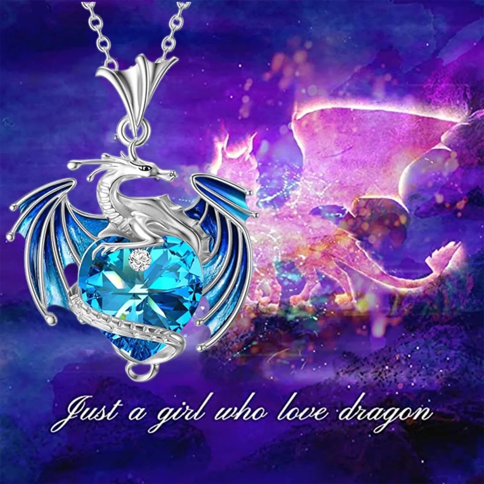 Flying Dragon Birthstone Necklace - Image 3