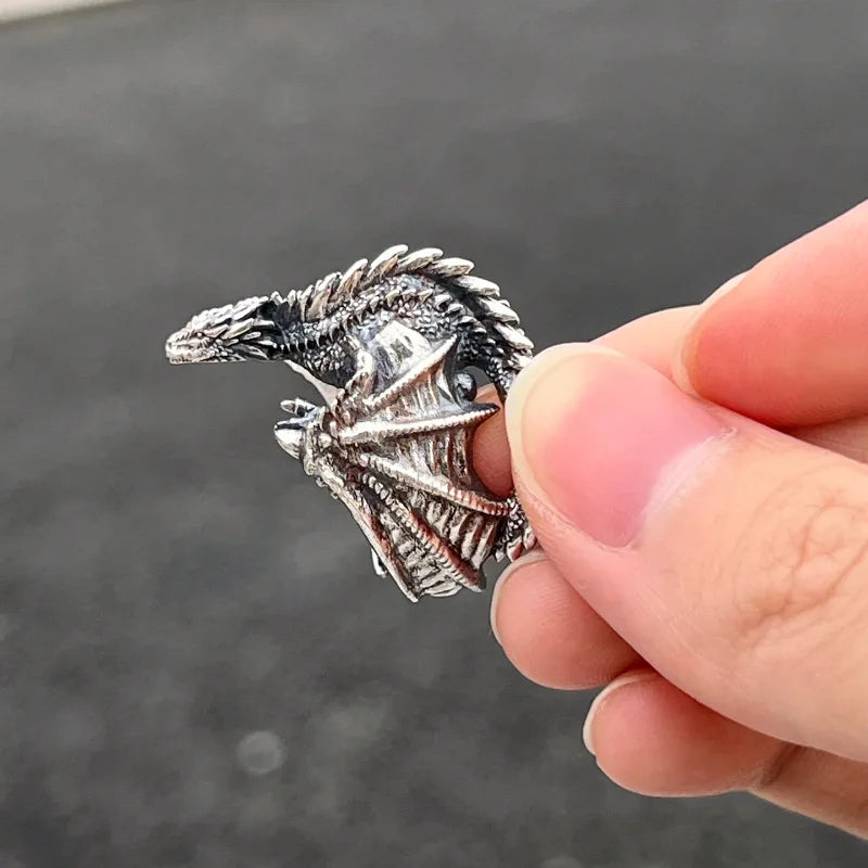 Dragon Wings Adjustable Ring – Gothic Punk Style Vintage Jewelry for Fantasy Lovers - Image 6