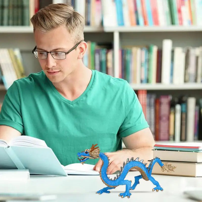 Feng Shui Dragon Statue – Lucky Chinese Dragon Decor, Realistic Table Sculpture for Living Room & Shelf - Image 4