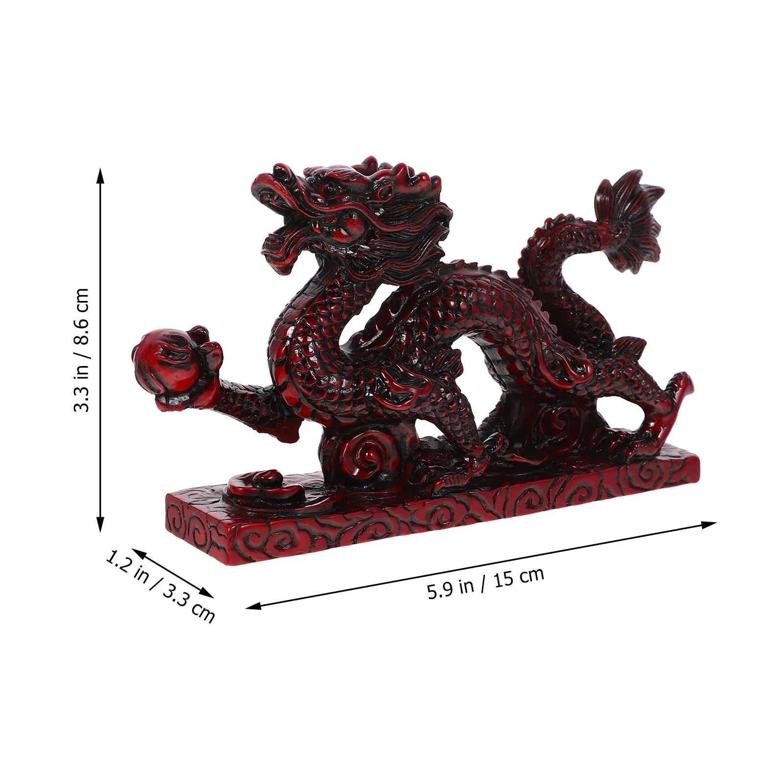 6 Inch Resin Dragon Chinese Zodiac Decoration – Small Desktop Figurine & Miniature Ornament - Image 2