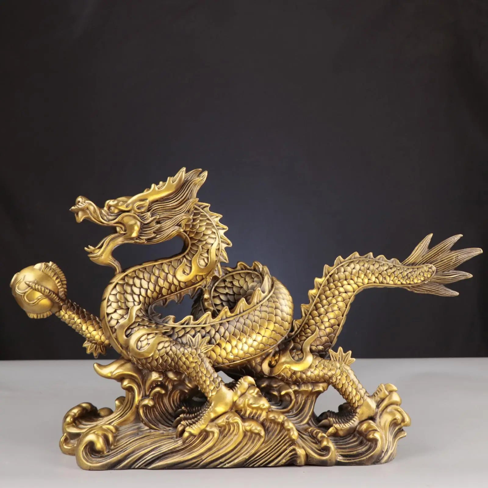 Feng Shui Dragon Statue – Good Luck Gift & Prosperity Tabletop Decor for Home & Office - Image 3