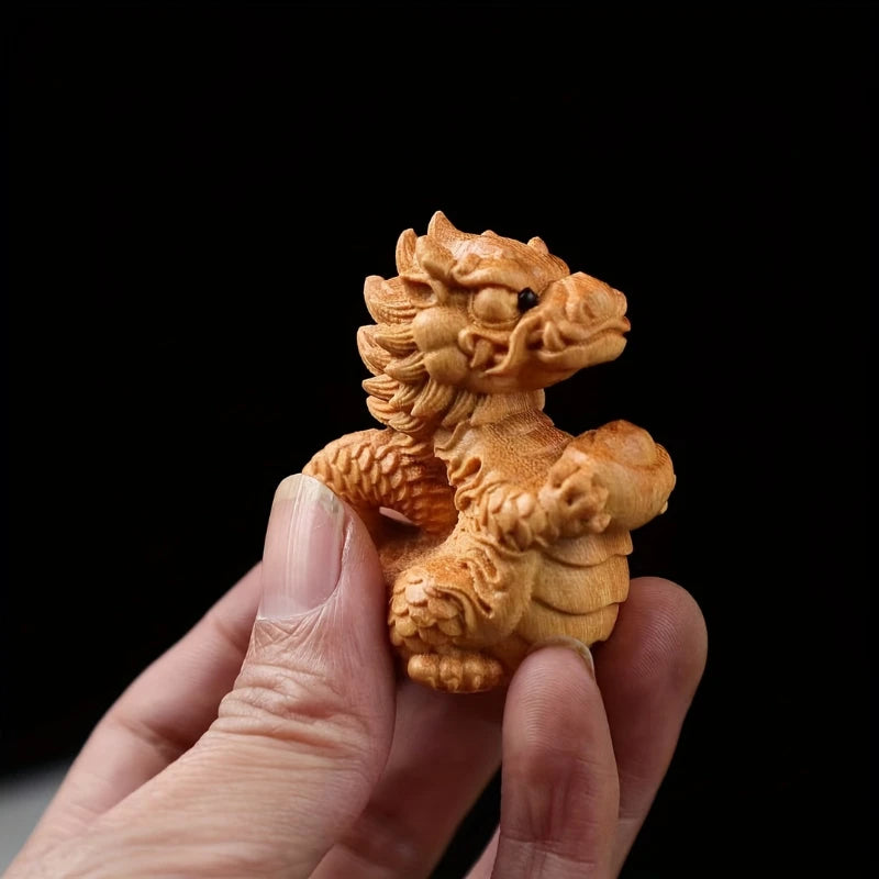 1/2Pcs Creative Lucky Dragon Carving – Desktop Feng Shui Ornament for Home, Office & Car - Image 2