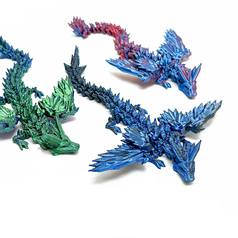 3D Printed Dragon with Movable Wings – Office Desk Accessory & Creative Home Decor - Image 2