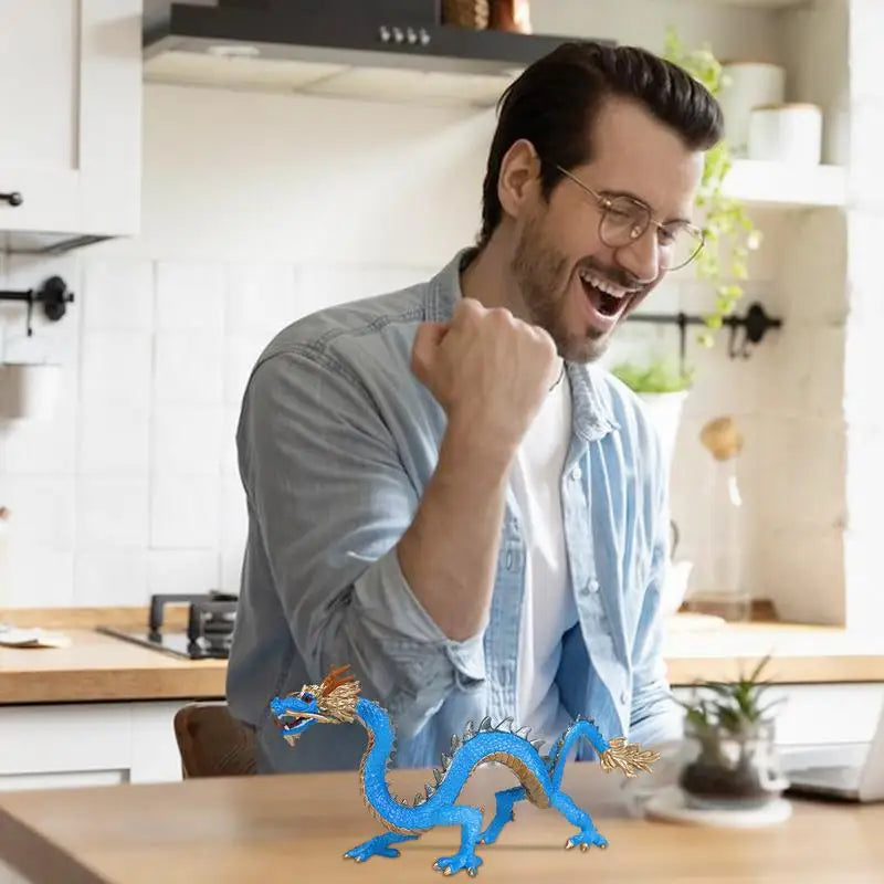 Feng Shui Dragon Statue – Lucky Chinese Dragon Decor, Realistic Table Sculpture for Living Room & Shelf - Image 5