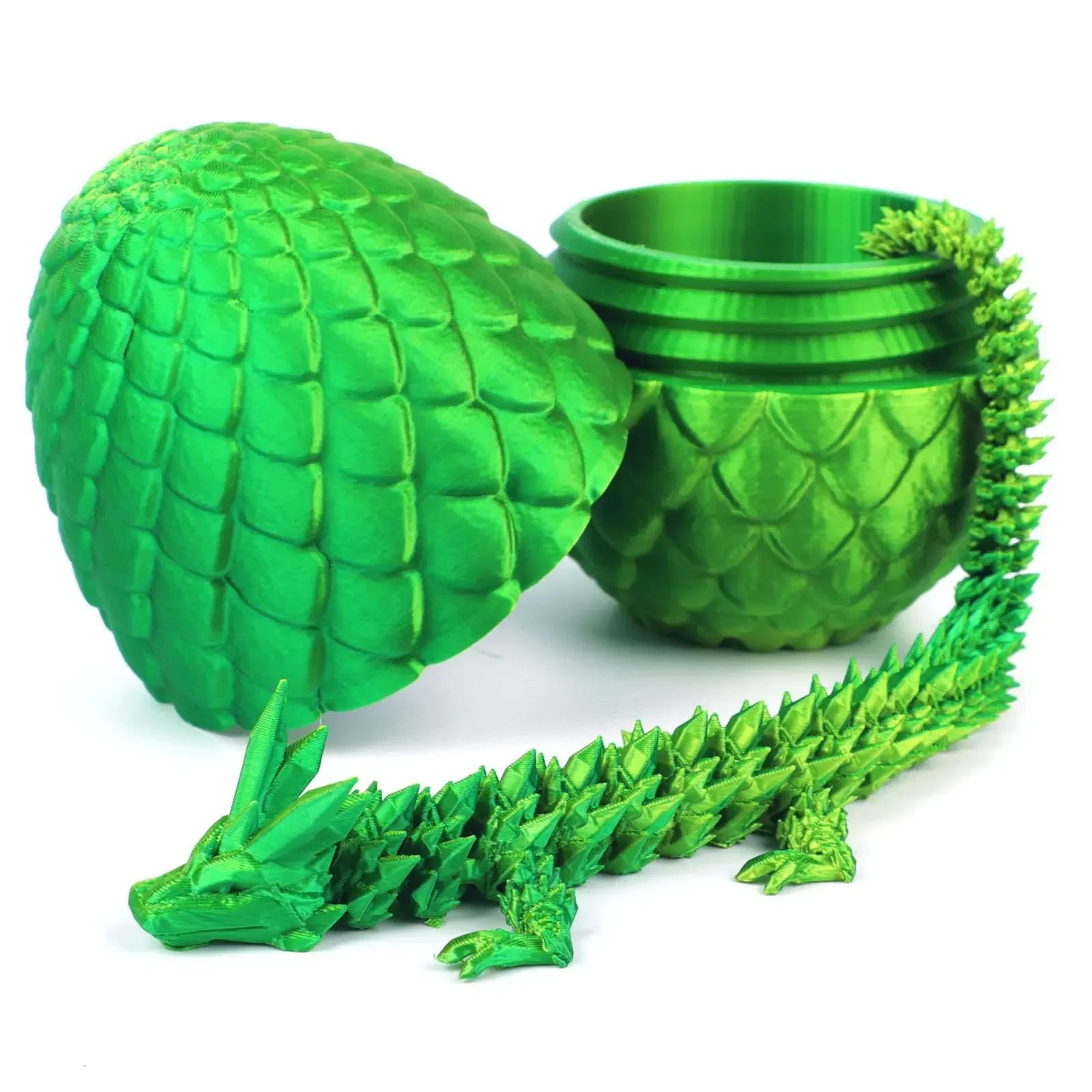 3D Printed Dragon Egg with Articulated Dragon - Image 4