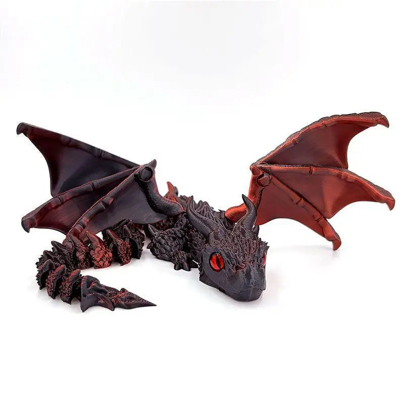 3D Printed Winged Carriage Dragon Figurine with Random Eyes & Art Deco Resin Dragon Sculpture – Tabletop Animal Theme Deco 1PC 2025 - Image 10