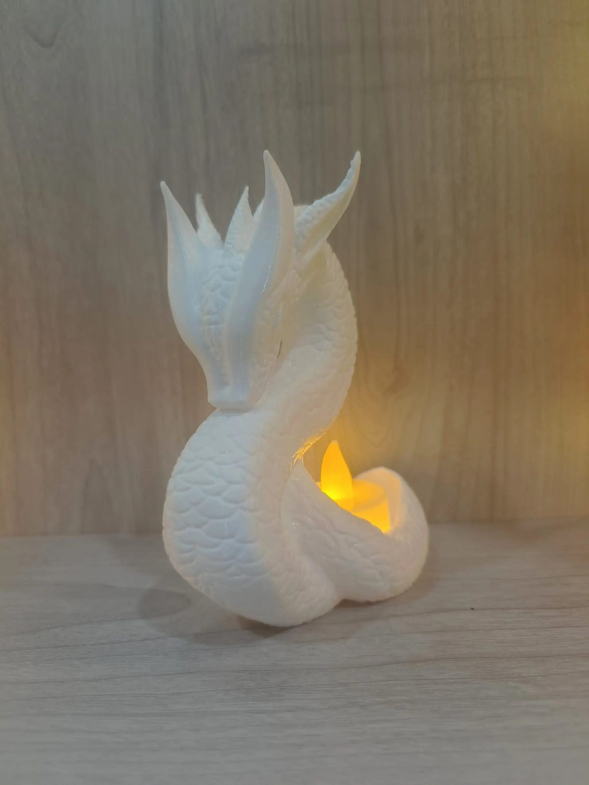 Dragon Night Light – LED Tea Light Decor Lamp & Candle Holder for Home Ambience - Image 3