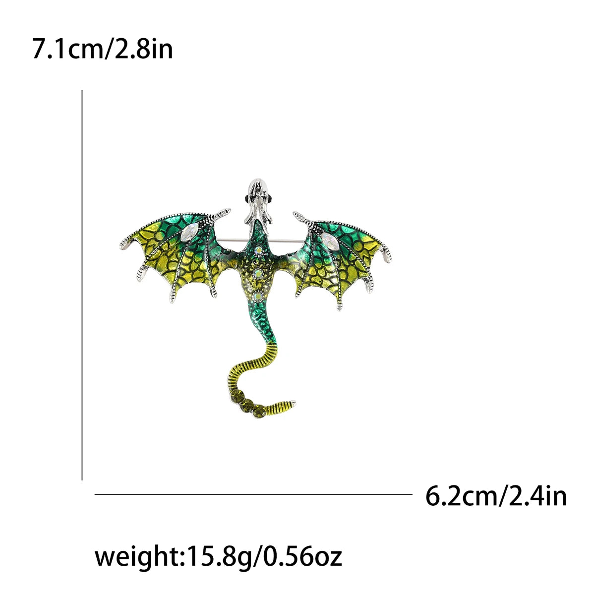 Enamel Dragon Pins for Women Rhinestone Flying Dragons Animal Brooch Banquet Party Backpack Gifts Jewelry Accessories - Image 26