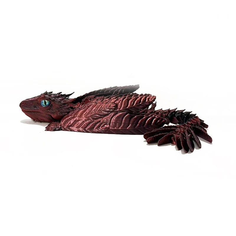 3D Printed Feathered Wyvern Dragon – Articulated Fidget Toy & Home Office Decor - Image 11