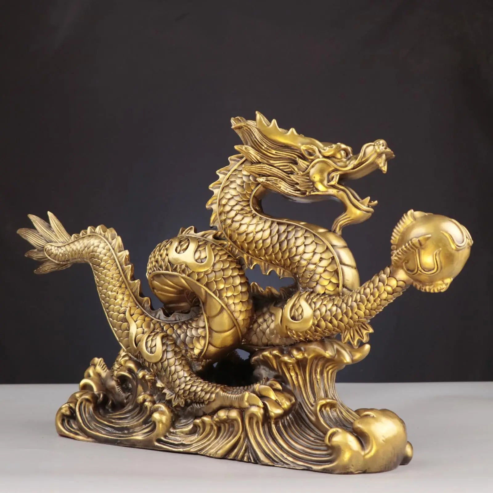 Feng Shui Dragon Statue – Good Luck Gift & Prosperity Tabletop Decor for Home & Office - Image 2
