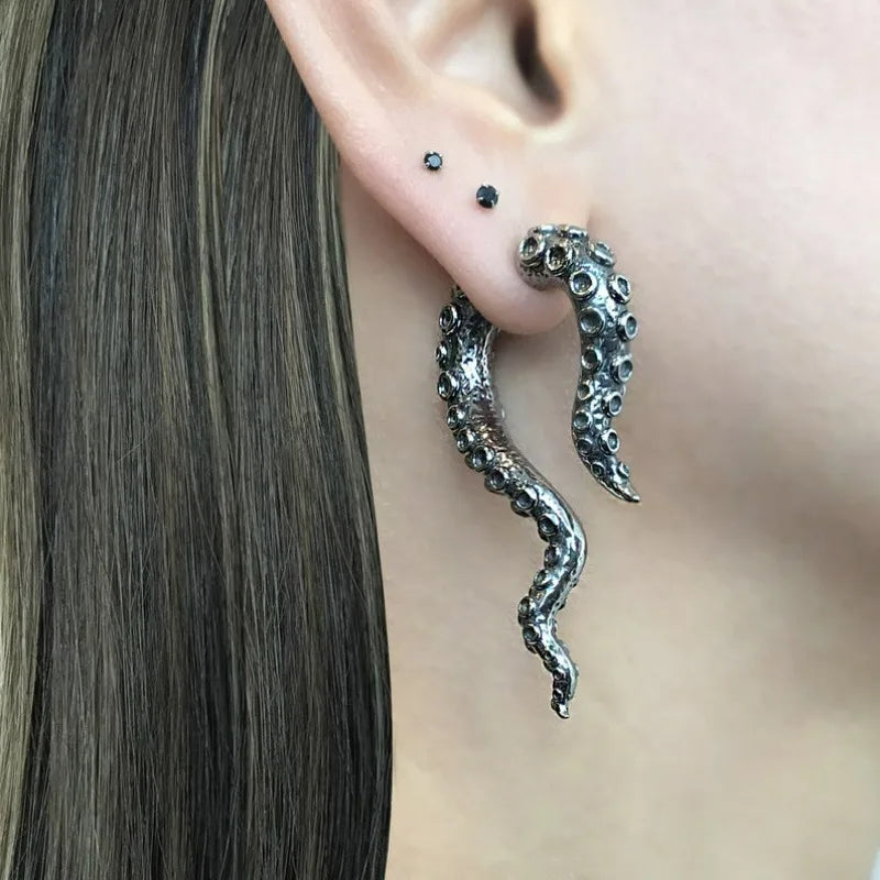 Dragon Front-Back Earrings – Stainless Steel Gothic Dragon Ear Jacket Jewelry - Image 8