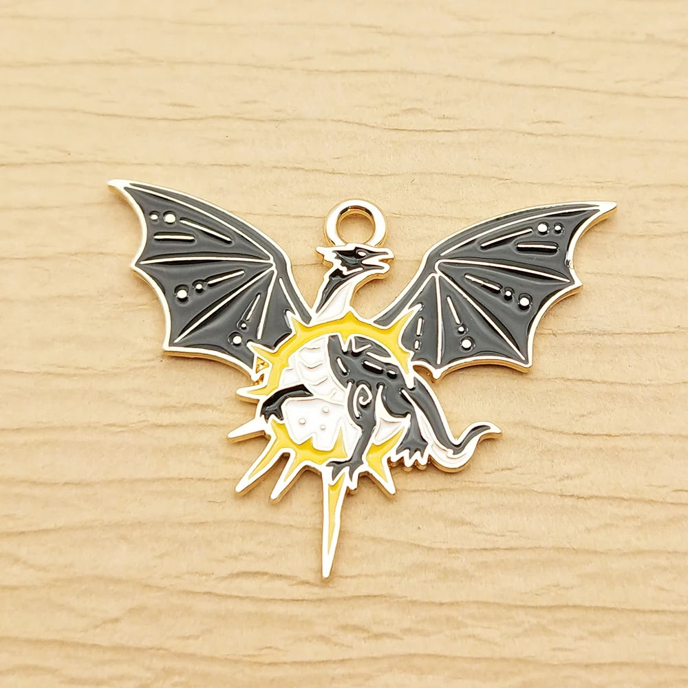 10pcs Enamel Dragon Charms - Image 8