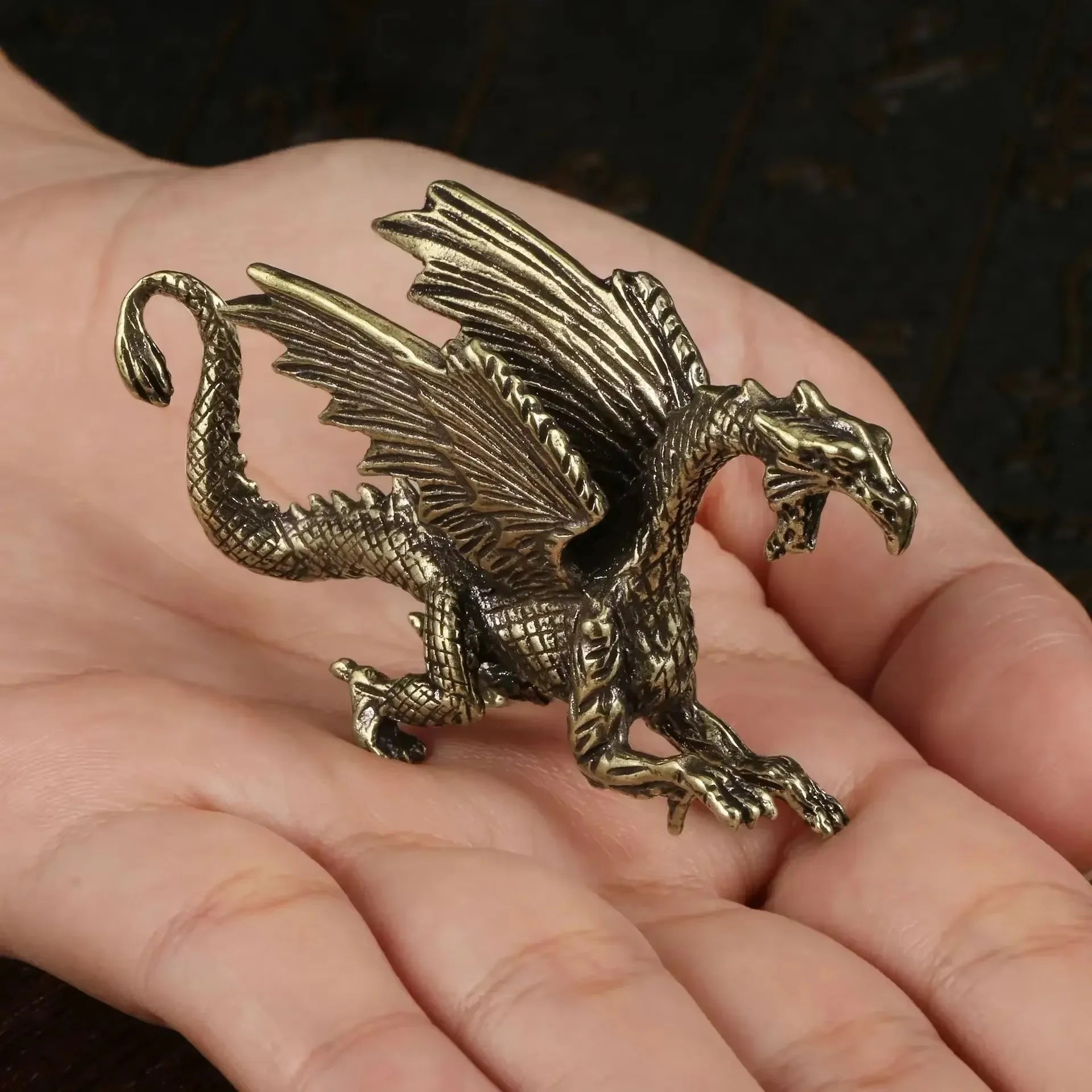 European Style Brass Dragon Desk Decoration - Image 5
