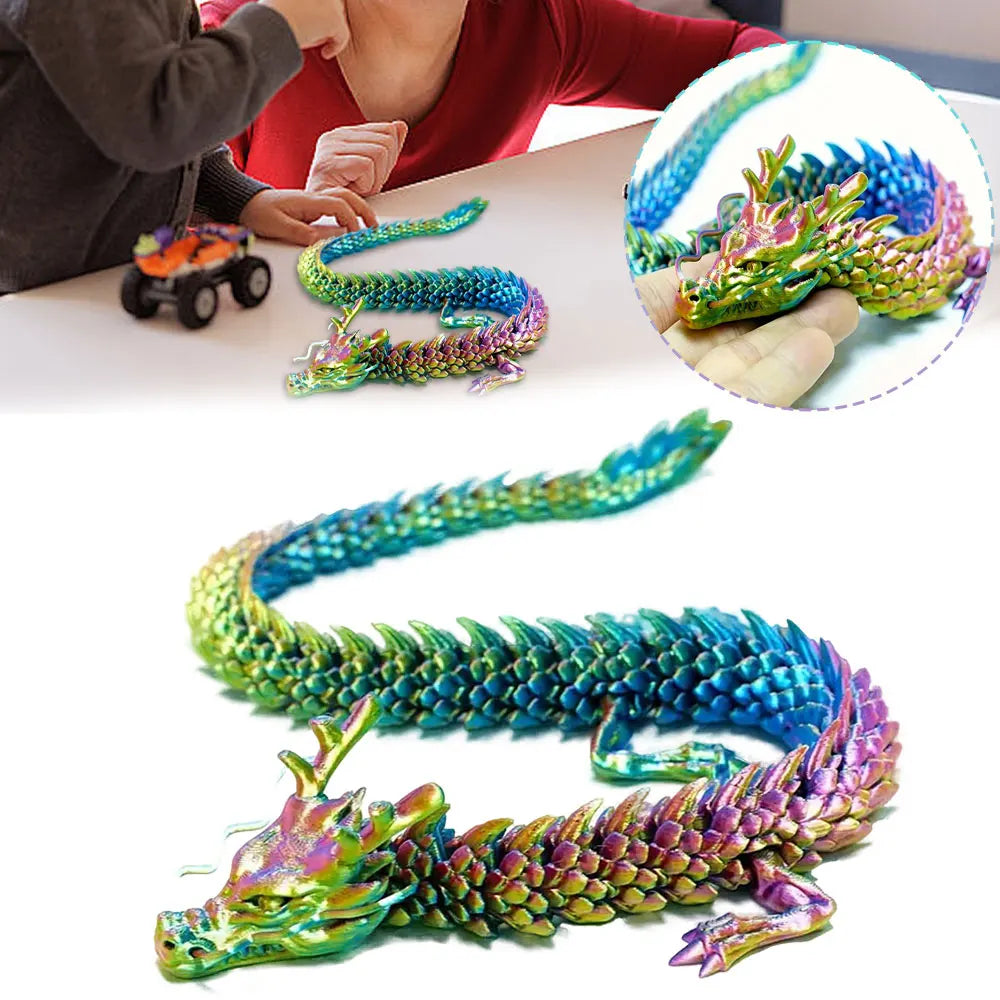 3D Printed Articulated Crystal Chinese Dragon - Image 5