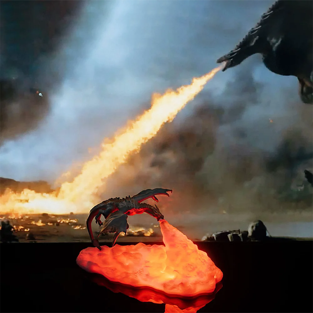 3D Printed Fire Dragon LED Light - Image 4