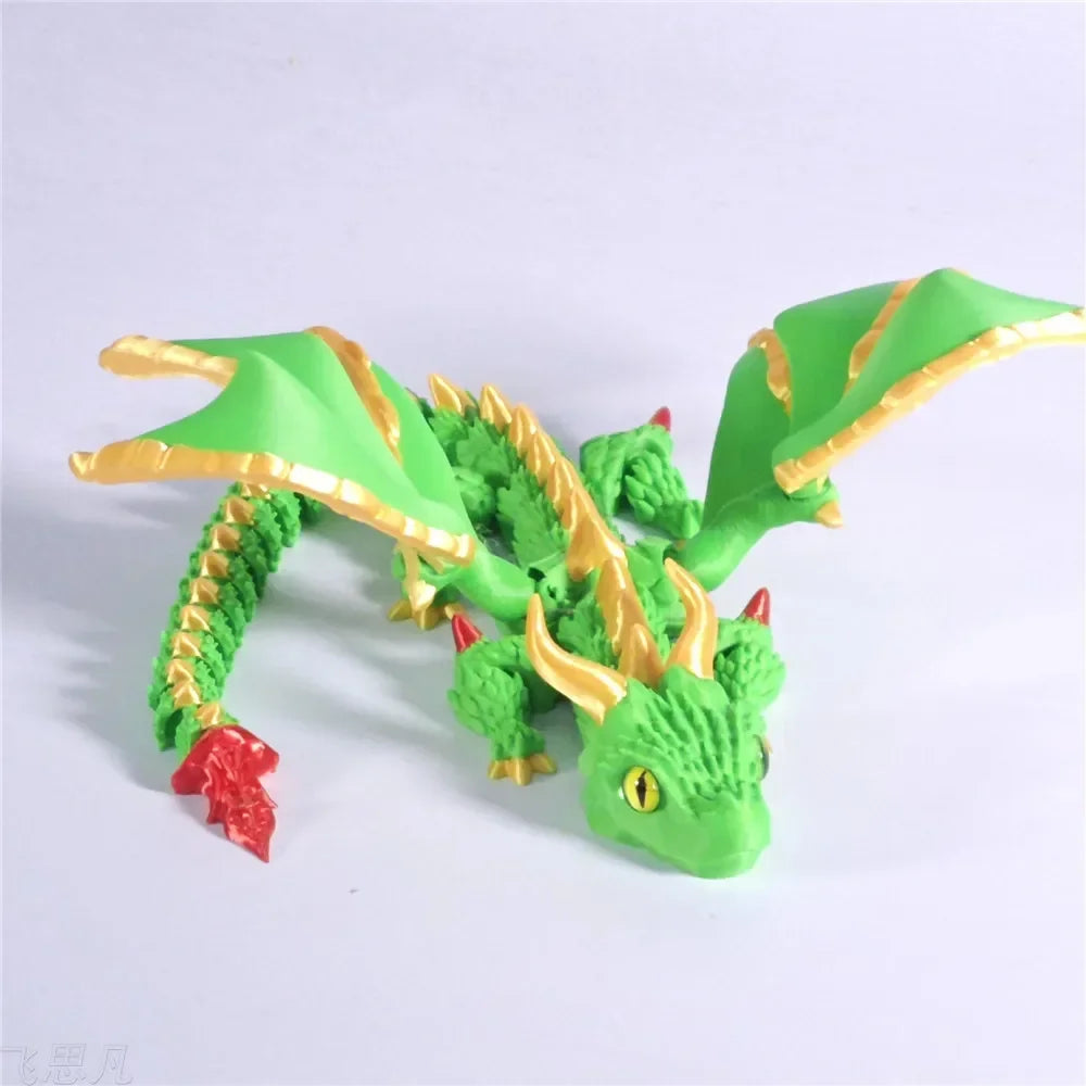 3D Printed Flying Dragon Figures – High-Quality Multi-Jointed Movable Models for Home & Desk Decor - Image 3